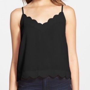 New with tags black scallop tank top!